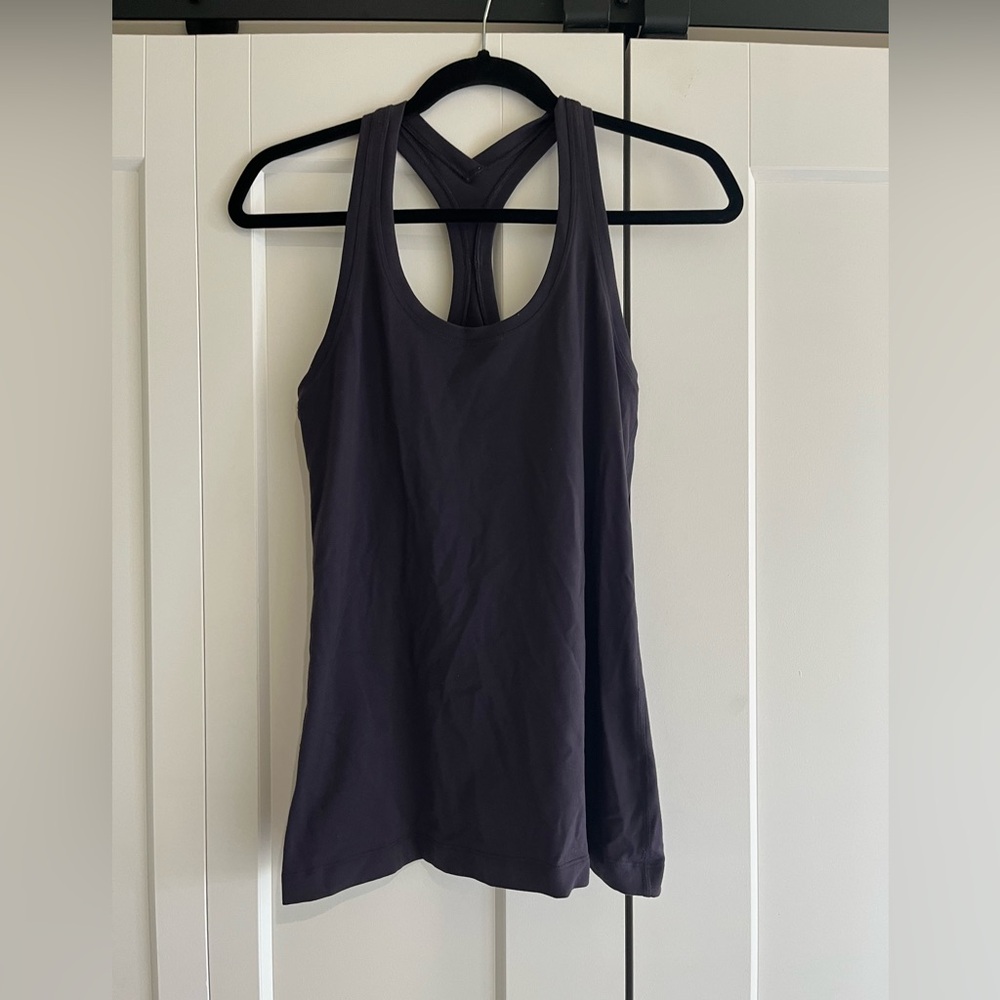 EUC lululemon Cool Racerback, Dark Eggplant Purple, Size 8